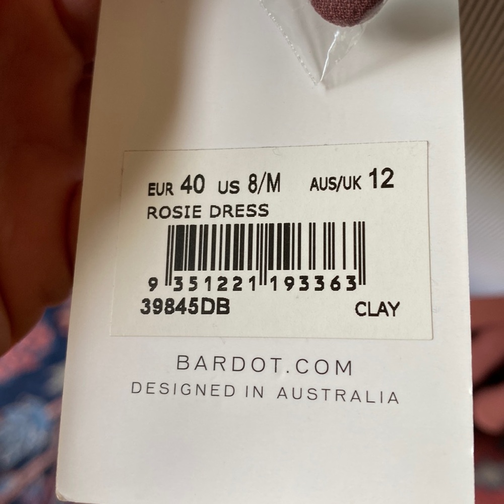 BARDOT Rosie Dress in Clay Size 8/Medium NWT - Picture 6 of 8